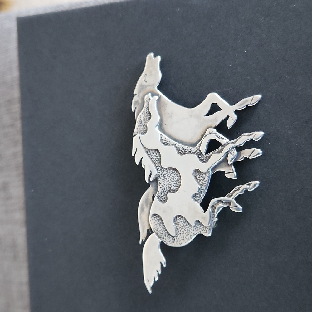Fabulous Native American Navajo Sterling Horse Brooch By Frank Salcido ๐โฅ๏ธ - Picture 11 of 11